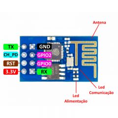 ESP8266 Pinos Detalhe