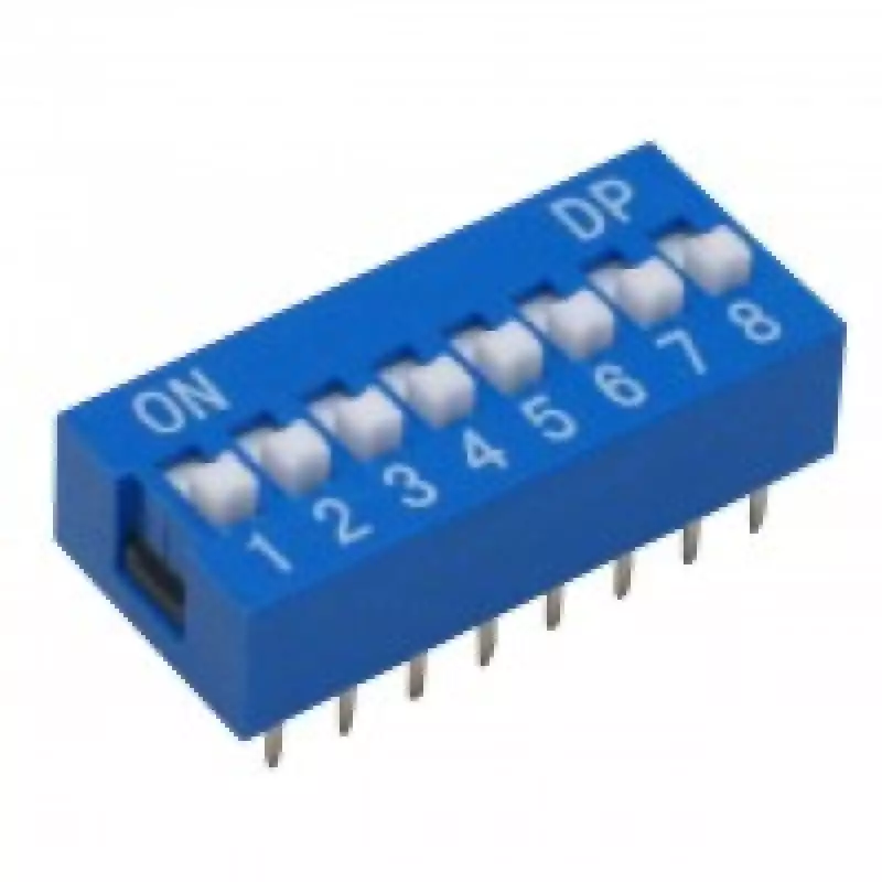 dip switch 8 vias